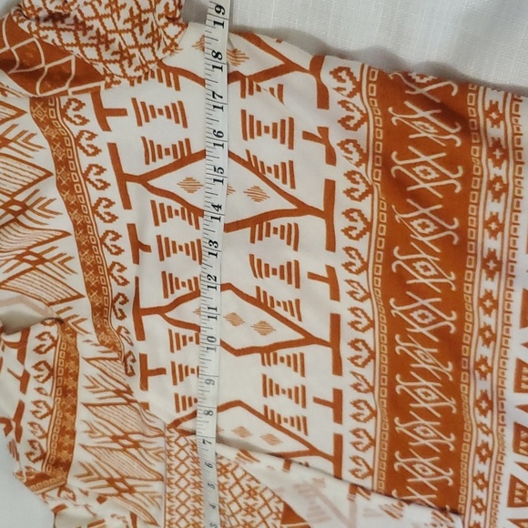 Sweet Candy Orange Cream Aztec Print Open cardigan Size S - Picture 10 of 11